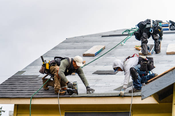 Professional Gutter Installation technician working in Flanders, NJ
